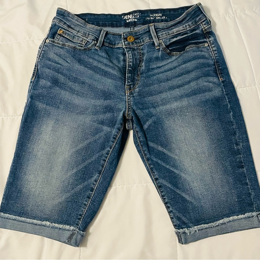 Levi's Mid-Wash Denim Jean Shorts